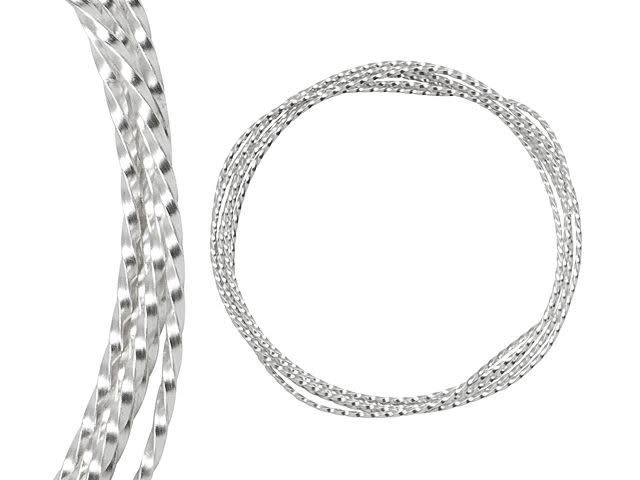 Artbeads Designer Wire - Twisted 18 Gauge - 4 Feet Non-Tarnish Silver