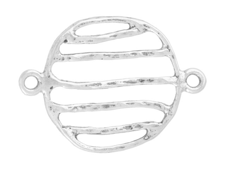 Artbeads Sterling Silver Round Striped Link