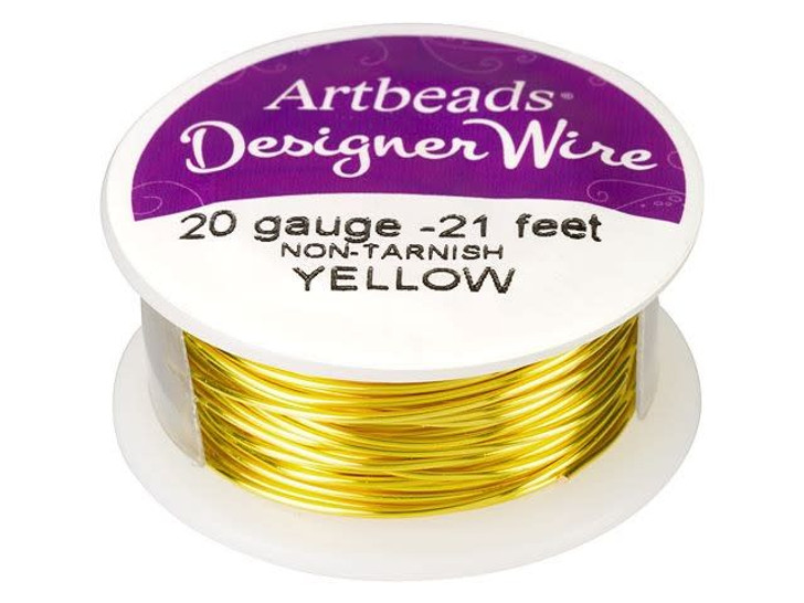 Artbeads Designer Wire - Yellow Non-Tarnish 20 Gauge (21 ft. spool)