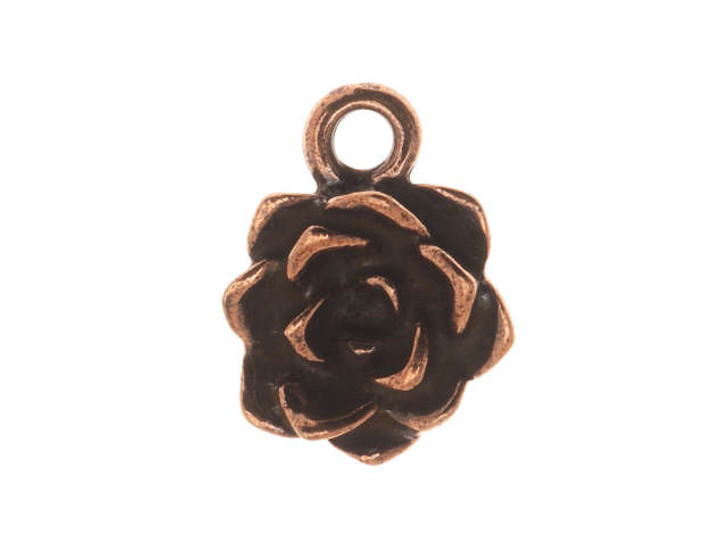 TierraCast Antique Copper-Plated Pewter Succulent Charm TierraCast Antique Copper-Plated Pewter Succulent Charm