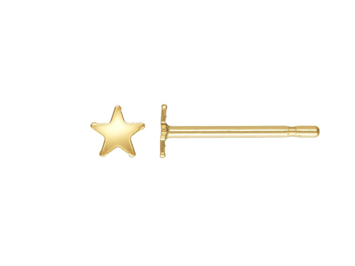 Gold-Filled 14K/20 3.5mm Star Post Earring (1 Pair)