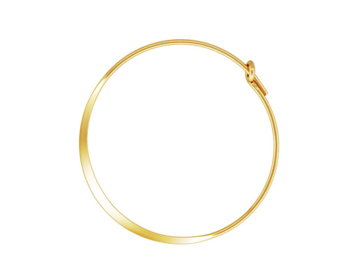 Gold-Filled 14K/20 0.70x25.0mm Flattened Wire Hoop (1 Pair)