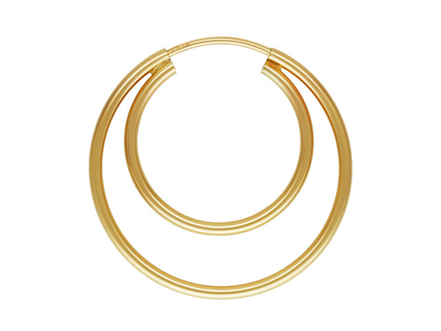 Gold-Filled 14K/20 16 and 24mm Double Endless Hoop (1 Pair)
