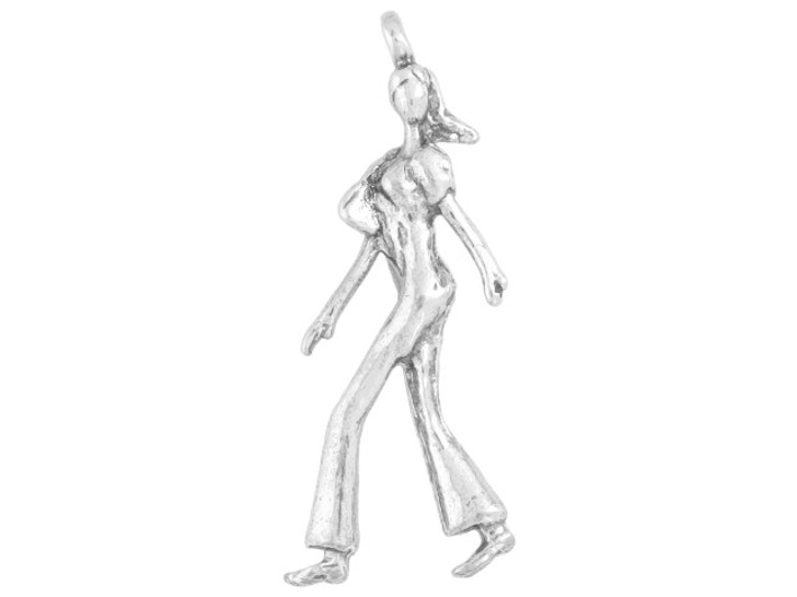 Artbeads Sterling Silver Woman Walking Pendant Artbeads Sterling Silver Woman Walking Pendant