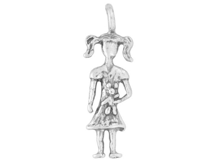 Clearance - Was $6.49 - Artbeads Sterling Silver Little Girl Pendant