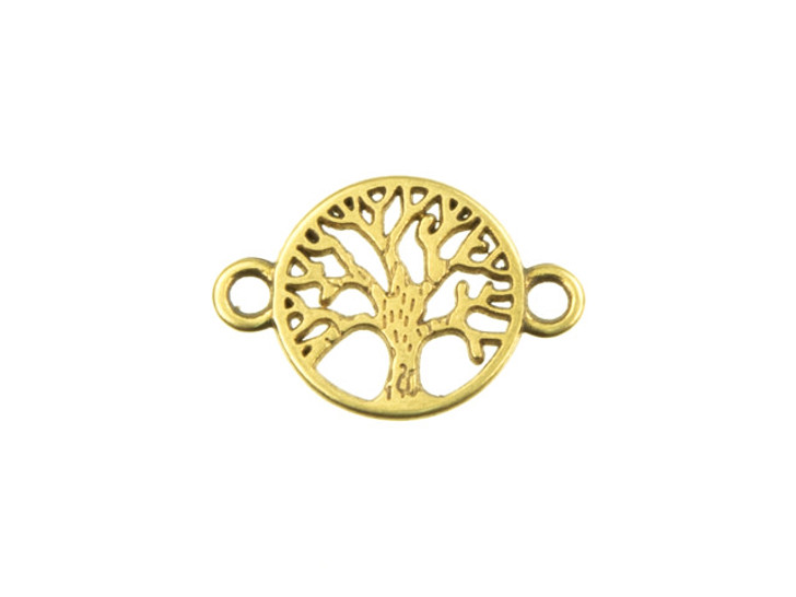 Clearance - Was $0.56 - Antique Brass 15mm Round Tree of Life Connector Clearance - Was $0.56 - Antique Brass 15mm Round Tree of Life Connector