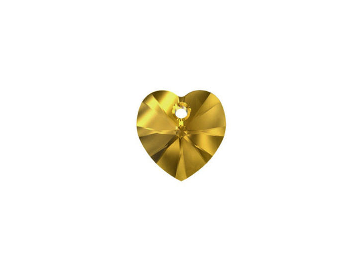 PRESTIGE 6228 10.3 x 10mm Heart Pendant Golden Topaz