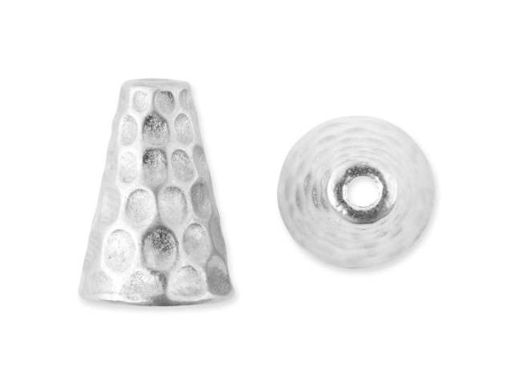 TierraCast White-Bronze-Plated Tall Hammertone Cone