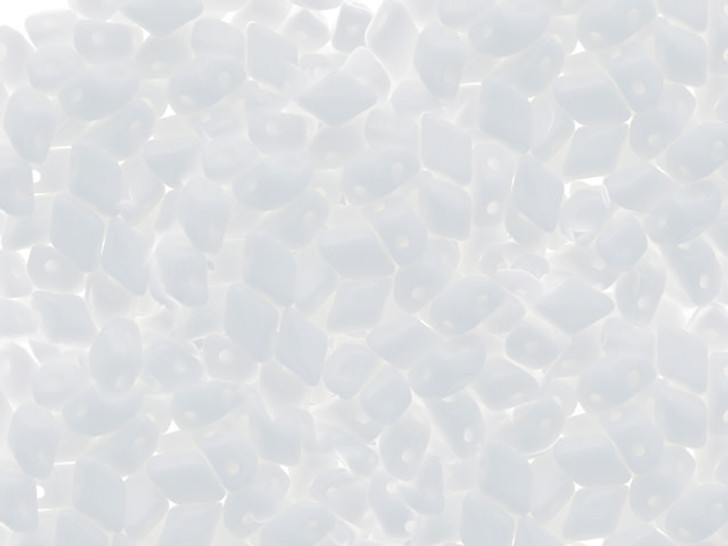 Matubo MiniGemDuo 6 x 4mm White 2-Hole Bead 2.5-Inch Tube