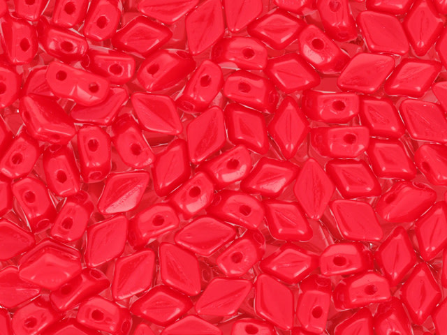 Clearance - Was $4.27 - Matubo MiniGemDuo 6 x 4mm Opaque Red 2-Hole Bead 2.5-Inch Tube