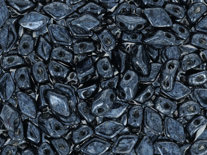 Clearance - Was $3.39 - Matubo MiniGemDuo 6 x 4mm Hematite 2-Hole Bead 2.5-Inch Tube