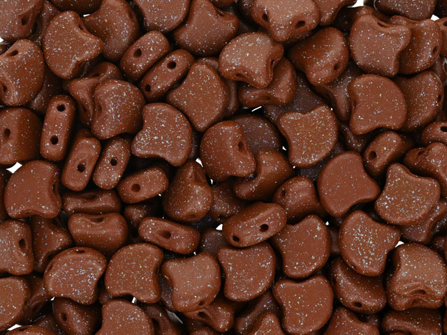 Matubo 2-Hole Stardance Gingerbread Ginkgo Leaf Bead 2.5-Inch Tube