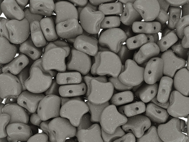 Matubo 2-Hole Stardance Ultimate Grey Ginkgo Leaf Bead 2.5-Inch Tube