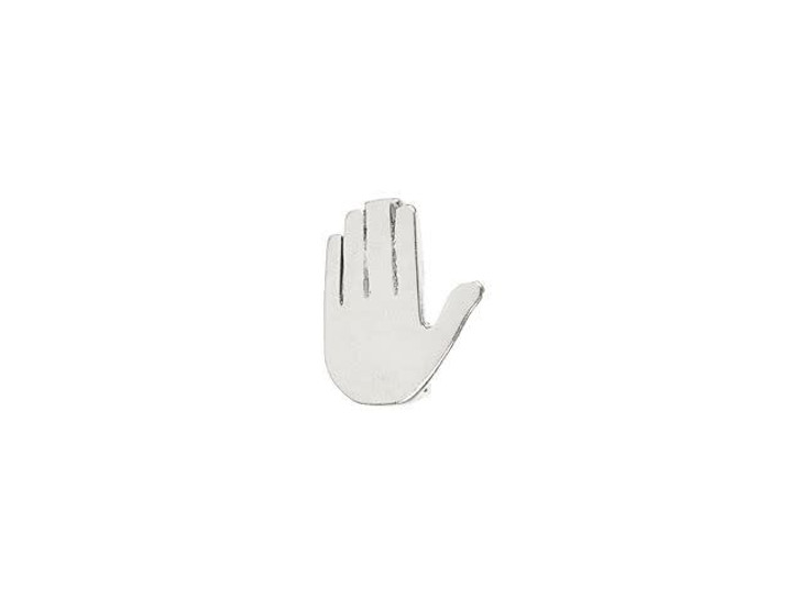 B&B Benbassat Antique Silver-Plated Brass High Five Sign Emoji Slider Bead
