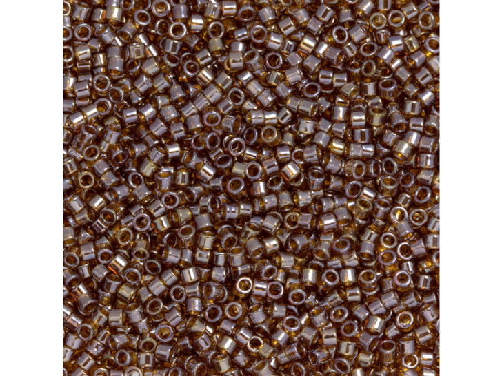 TOHO Aiko 11/0 Transparent Smokey Topaz Luster Precision Cylinder Seed Beads, 4g Pack