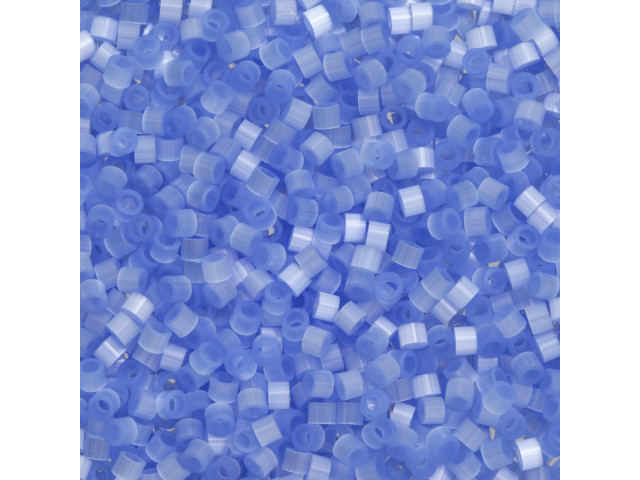 TOHO Aiko 11/0 Fiber-Optic Rainbow Blue Frost Precision Cylinder Seed Beads, 4g Pack