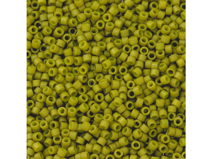 TOHO Aiko 11/0 Opaque Matte Khaki Gold Luster Precision Cylinder Seed Beads, 4g Pack