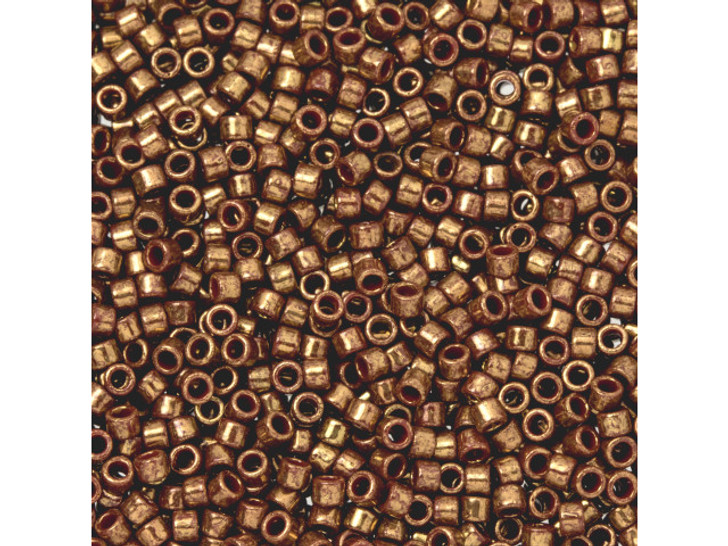 TOHO Aiko 11/0 Gilded Marble Red Precision Cylinder Seed Beads, 4g Pack