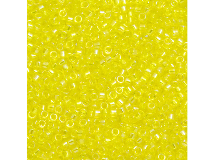 TOHO Aiko 11/0 Transparent Lemon Rainbow Precision Cylinder Seed Beads, 4g Pack