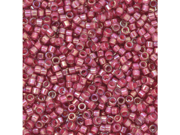 TOHO Aiko 11/0 Bubble Gum-Lined Light Amethyst Rainbow Precision Cylinder Seed Beads, 4g Pack