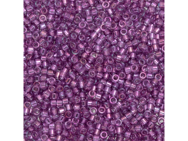 TOHO Aiko 11/0 Transparent Dk Amethyst Gold Luster Precision Cylinder Seed Beads, 4g Pack