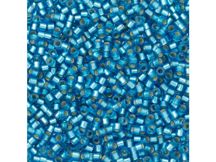 TOHO Aiko 11/0 Frosted Silver-Lined Aquamarine Precision Cylinder Seed Beads, 4g Pack