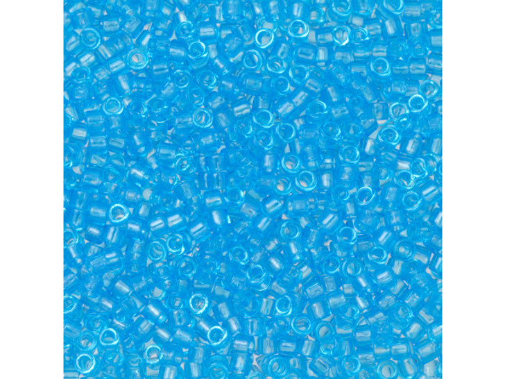 TOHO Aiko 11/0 Transparent Aquamarine Precision Cylinder Seed Beads, 4g Pack