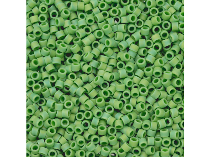 TOHO Aiko 11/0 Opaque Matte Mint Green Rainbow Precision Cylinder Seed Beads, 4g Pack