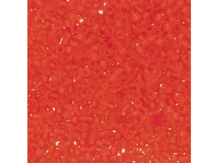 TOHO Aiko 11/0 Transparent Frosted Light Siam Ruby Precision Cylinder Seed Beads, 4g Pack