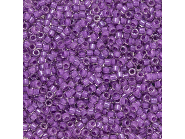 TOHO Aiko 11/0 Dark Lilac-Lined Crystal Precision Cylinder Seed Beads, 4g Pack