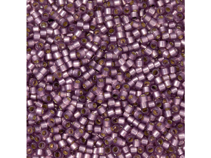 TOHO Aiko 11/0 PermaFinish Translucent Silver-Lined Amethyst Precision Cylinder Seed Beads, 4g Pack