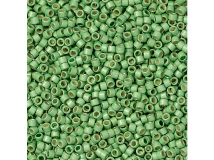 TOHO Aiko 11/0 PermaFinish Galvanized Matte Seafoam Precision Cylinder Seed Beads, 4g Pack