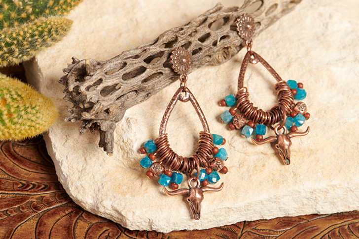 Longhorn Teardrop Earrings