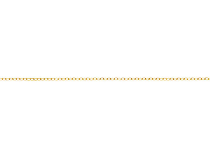 Gold-Filled 14K/20 1.2mm Flat Cable Chain by the Foot Gold-Filled 14K/20 1.2mm Flat Cable Chain by the Foot