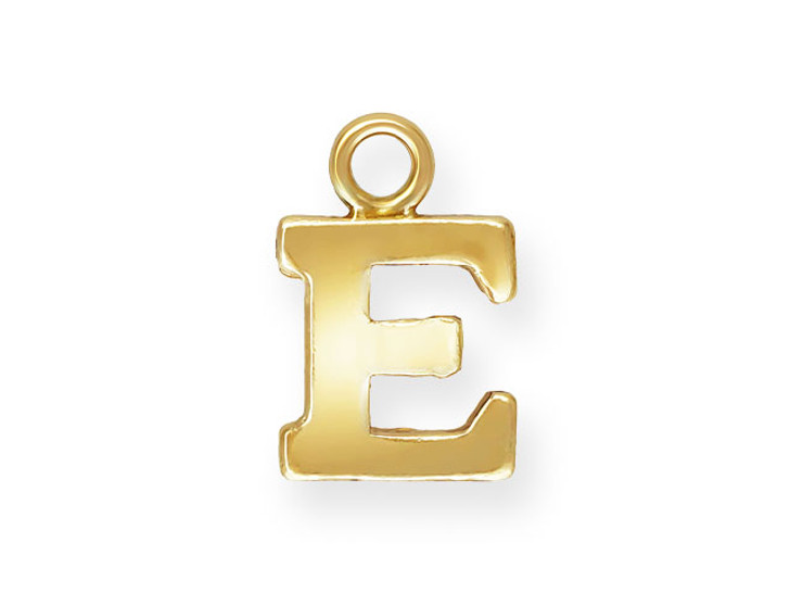 Clearance - Was $6.29 - Gold-Filled 14K/20 Block Letter 'E' Charm