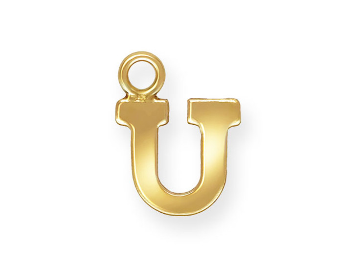 Clearance - Was $6.29 - Gold-Filled 14K/20 Block Letter 'U' Charm