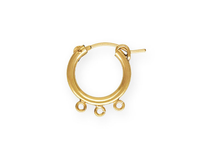 Amazon.com: Stunning Gold-Tone Plastic Hoop Earrings - 4.5