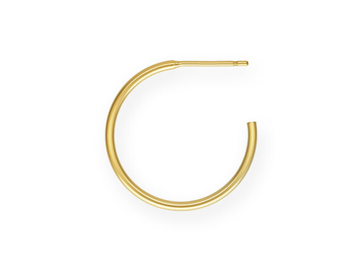 Gold-Filled 14K/20 20.0mm 3/4 Hoop Post Earrings (1 Pair)