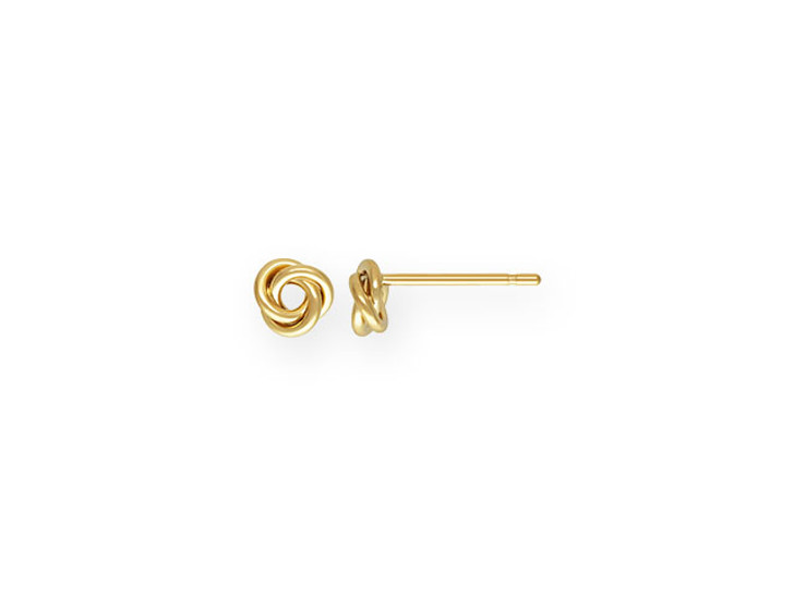 Gold-Filled 14K/20 5.0mm Love Knot Post Earrings (1 Pair)
