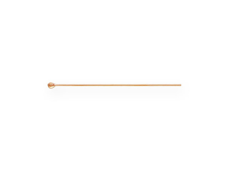 Rose Gold-Filled 14K/20 1.0 x 0.016 Inch (25.4 x 0.41mm) 26 Gauge Ball Headpin