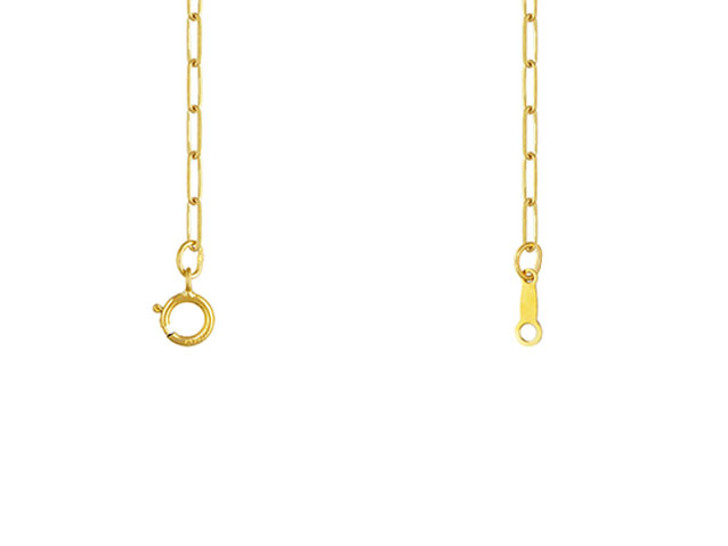 Gold-Filled 14K/20 18-Inch 5.5 x 2.0mm Flat Paperclip Chain Necklace