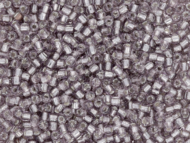 Matubo 10/0 Czech Glass Lt Amethyst - Silver-Lined Seed Beads 2.5-Inch Tube
