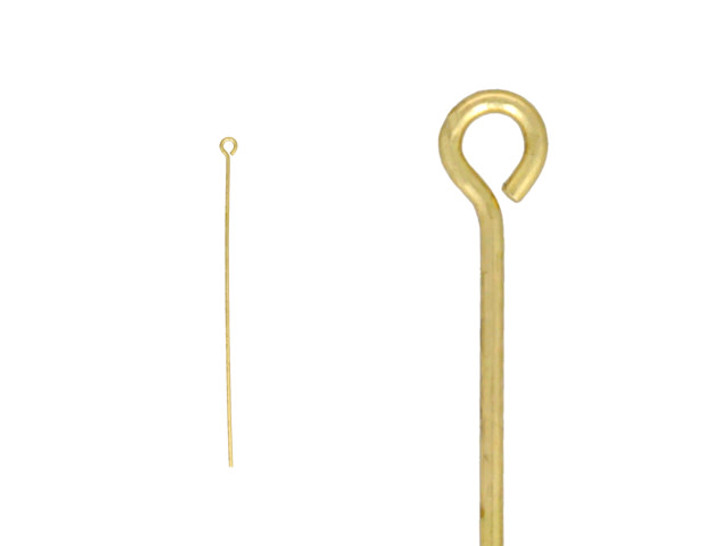 Clearance - Was $0.11 - TierraCast Bright Brass 2-Inch 22 Gauge Eye Pin (Min Qty 10)
