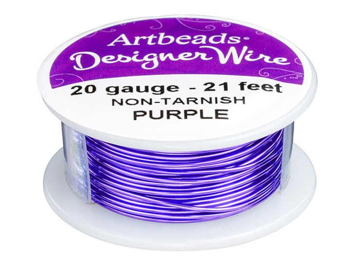 Artbeads Designer Wire - Non-Tarnish Purple 20 Gauge (21-foot spool)
