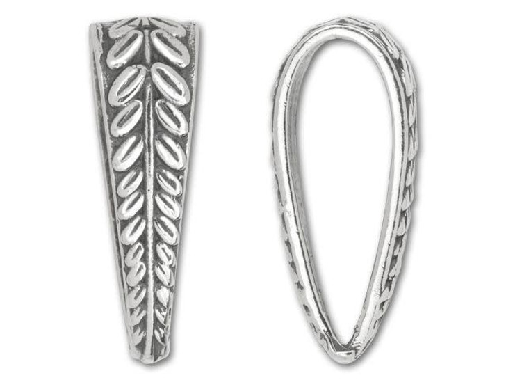 B&B Benbassat Sterling Silver Leaf Design Bail