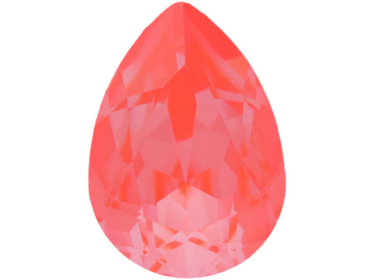 PRESTIGE 4320 14mm Pear Fancy Stone Crystal Orange Ignite