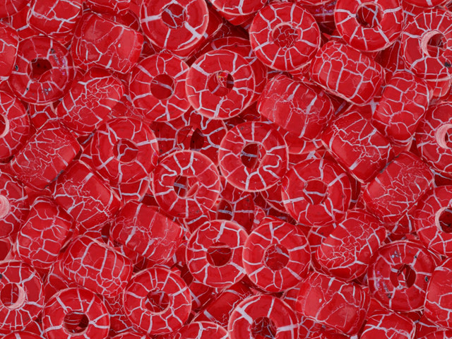 Matubo 2/0 Czech Glass Ionic Red/White Seed Beads 5.5-Inch Tube