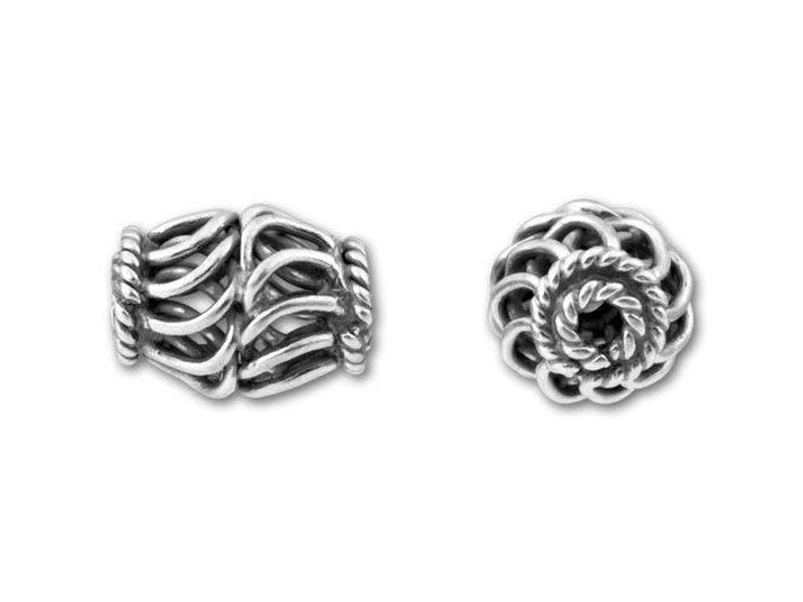 Bali Silver Double Spacer with Wire Center