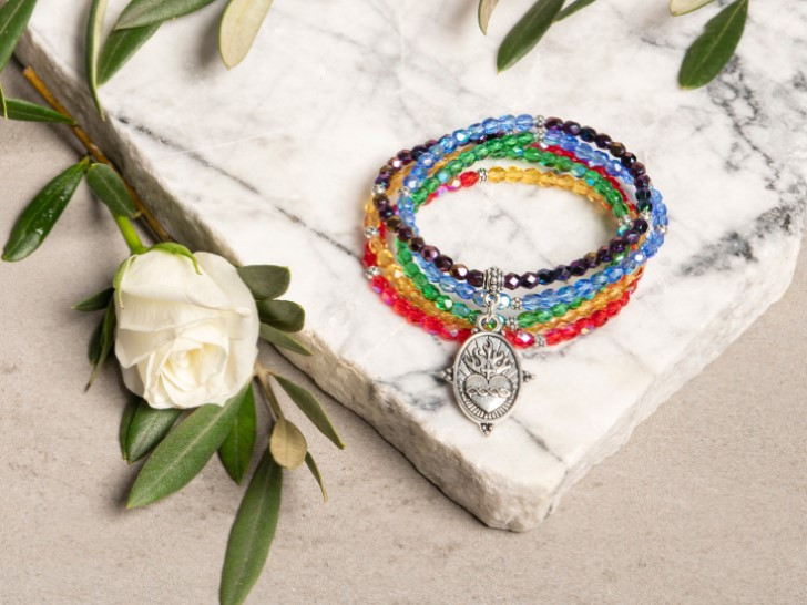 Rainbow Sacred Heart Bracelet Rainbow Sacred Heart Bracelet