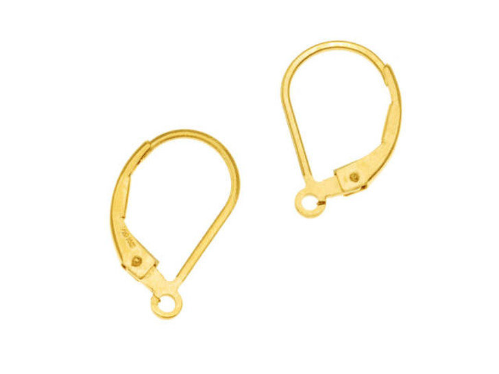 Earring Findings, Lever-Backs 16x10mm, 14K Gold-Filled (1 Pair)